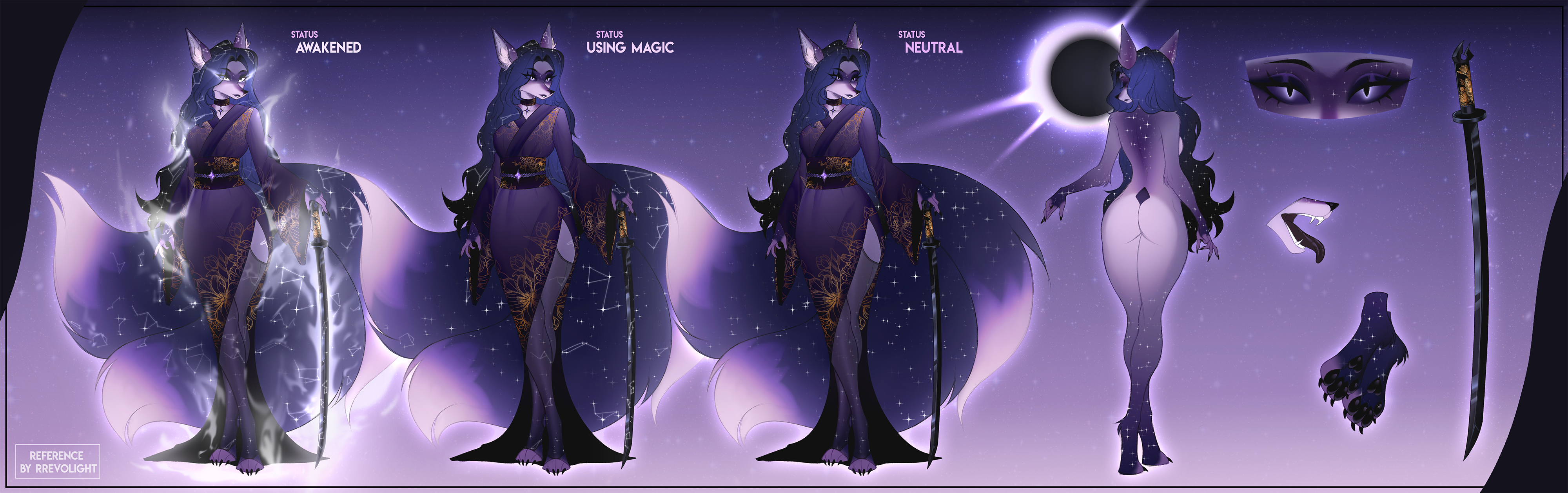 A reference sheet of Lumina drawn by rrevolight